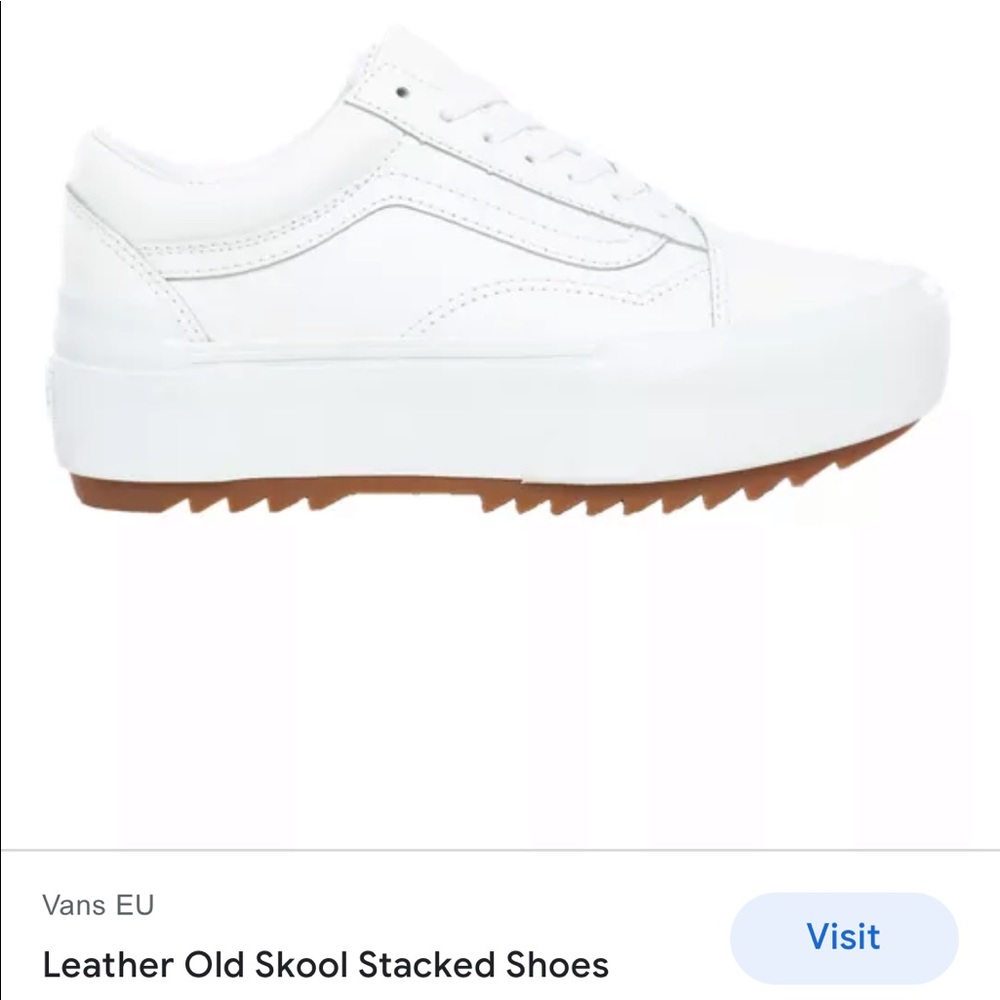 Vans Old Skool Stacked True White Leather